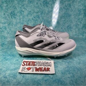 Adidas Adizero Instinct+ Women’s Silver Low Top Athletic Softball Cleats Size 9